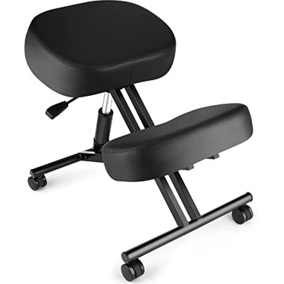 Himimi Ergonomisk höjd justerbar knästol med tjocka skumkuddar för hem och kontor, ny förbättrad luftpump Himimi Ergonomisk höjd justerbar knästol med tjocka skumkuddar för hem och kontor, ny förbättrad luftpump