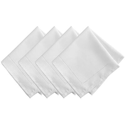 Elrene hem mode Alison hemstitch kant tyg middagsservett, set med 4, 43 x 43 cm, vit Elrene hem mode Alison hemstitch kant tyg middagsservett, set med 4, 43 x 43 cm, vit