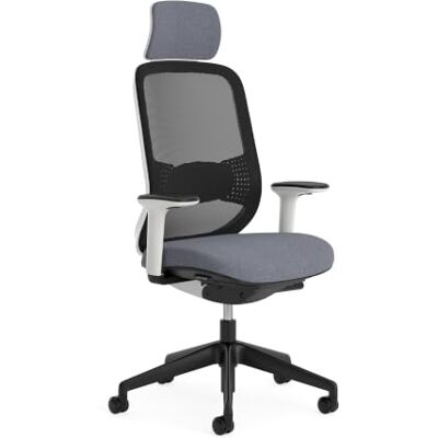 Steelcase Orangebox Ergonomisk kontorsstol, Gör bättre, nackstöd, grafit Tekniskt nät, höjdjusterbara armar, alla ytor hjul, premiummaterial, sätesjusteringar, för användare upp till 150 kg Steelcase Orangebox Ergonomisk kontorsstol, Gör bättre, nackstöd, grafit Tekniskt nät, höjdjusterbara armar, alla ytor hjul, premiummaterial, sätesjusteringar, för användare upp till 150 kg