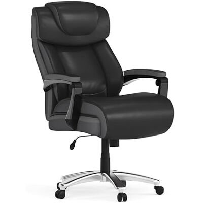 Flash Furniture HERCULES serien stor och högt rankat läder verkställande svängbar stol med höjdjusterbart nackstöd, metall, svart, 92,71 x 66,67 x 44,45 cm Flash Furniture HERCULES serien stor och högt rankat läder verkställande svängbar stol med höjdjusterbart nackstöd, metall, svart, 92,71 x 66,67 x 44,45 cm