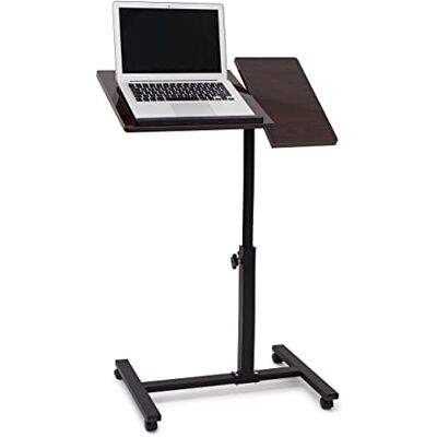 Relaxdays laptopbord, justerbar höjd, laptopställ i trä, datorbord med hjul, flexibelt, 60 x 40,5 x 95 cm, svart Relaxdays laptopbord, justerbar höjd, laptopställ i trä, datorbord med hjul, flexibelt, 60 x 40,5 x 95 cm, svart