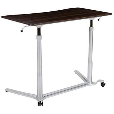 Flash Furniture Merritt Sit-Down, ståupp mörk träfiber dator ergonomiskt skrivbord med 94 cm B topp (justerbar räckvidd 73 cm – 103 cm) Flash Furniture Merritt Sit-Down, ståupp mörk träfiber dator ergonomiskt skrivbord med 94 cm B topp (justerbar räckvidd 73 cm – 103 cm)