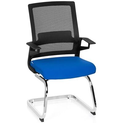 hjh OFFICE 732070 besökarstol INVENTOR V Modern besöksstol med fräsch design, Ergonomiskt ryggstöd med svankstöd, Ryggstöd i mesh som andas, Robust ram i förkromat stål hjh OFFICE 732070 besökarstol INVENTOR V Modern besöksstol med fräsch design, Ergonomiskt ryggstöd med svankstöd, Ryggstöd i mesh som andas, Robust ram i förkromat stål
