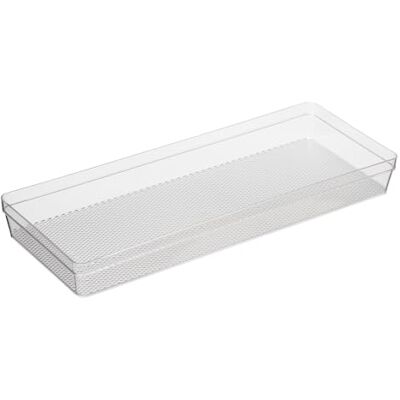 Oggi Clear Drawer Organizer – 15 cm x 38 cm – perfekt för att organisera kökslådor, kontor, skrivbord, bestick, köksredskap, kosmetika och badrum Oggi Clear Drawer Organizer – 15 cm x 38 cm – perfekt för att organisera kökslådor, kontor, skrivbord, bestick, köksredskap, kosmetika och badrum