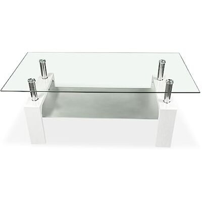 Somnia Descanso Somnia Crystal Center bord, Vardagsrum eller Matbord, Modell Öland, Vit Färdig, Mått: 110 cm (Bredd) x 55 cm (botten) x 45 cm (Hög) Somnia Descanso Somnia Crystal Center bord, Vardagsrum eller Matbord, Modell Öland, Vit Färdig, Mått: 110 cm (Bredd) x 55 cm (botten) x 45 cm (Hög)