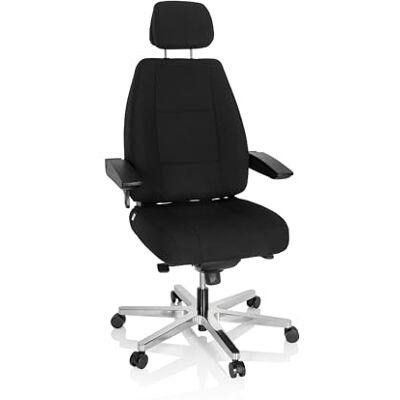 hjh OFFICE 608916 arbetsstol 24 HOURS I XXL snurrstol Svart Hours I tyg svart robust 24 timmars kontorsstol ergonomisk, klarar upp till 150 kg, en storlek hjh OFFICE 608916 arbetsstol 24 HOURS I XXL snurrstol Svart Hours I tyg svart robust 24 timmars kontorsstol ergonomisk, klarar upp till 150 kg, en storlek