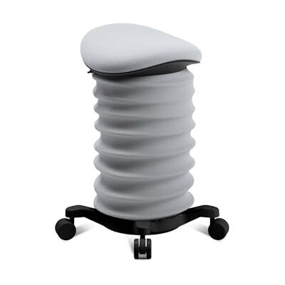Topstar Sitness 4D med hjul – AGR-certifierad dynamisk sittpall svart – grått tyg HI8, ergonomisk kontorspall – justerbar höjd – stärker ryggen – avlastar skivorna Topstar Sitness 4D med hjul – AGR-certifierad dynamisk sittpall svart – grått tyg HI8, ergonomisk kontorspall – justerbar höjd – stärker ryggen – avlastar skivorna