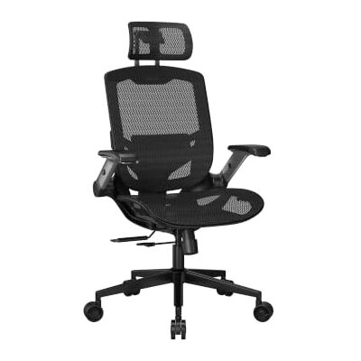 COUGAR Speeder One Ergonomisk spelstol: Kroppsvänlig, nättyg, 2D hopfällbara armstöd, ländryggsstöd, justerbar höjd, klass 4 gaslyftcylinder, hjul i större storlek – svart COUGAR Speeder One Ergonomisk spelstol: Kroppsvänlig, nättyg, 2D hopfällbara armstöd, ländryggsstöd, justerbar höjd, klass 4 gaslyftcylinder, hjul i större storlek – svart