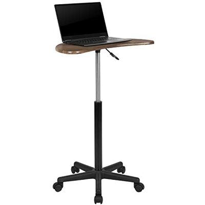 Flash Furniture Eve rustik valnöt sitta för att stå mobil bärbar dator skrivbord Flash Furniture Eve rustik valnöt sitta för att stå mobil bärbar dator skrivbord
