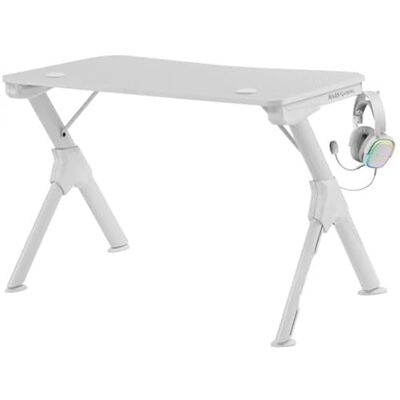 Brightium Spelbord Oslagbar stabilitet, tillverkad av stål och kolfiber, med kabelhantering och hörlurs- och dryckeshållare, vit. # Brightium Spelbord Oslagbar stabilitet, tillverkad av stål och kolfiber, med kabelhantering och hörlurs- och dryckeshållare, vit. #