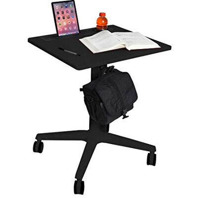 Seville Classics Airlift 65 cm XL sittställ justerbar student klassrum kopphållare mobilt skrivbord, svart Seville Classics Airlift 65 cm XL sittställ justerbar student klassrum kopphållare mobilt skrivbord, svart