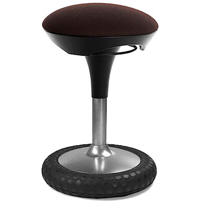 Topstar Sitness 20, ergonomisk sittpall, arbetspall, kontorspall med svängeffekt, justering av sitthöjd, överdrag mörkbrun Topstar Sitness 20, ergonomisk sittpall, arbetspall, kontorspall med svängeffekt, justering av sitthöjd, överdrag mörkbrun