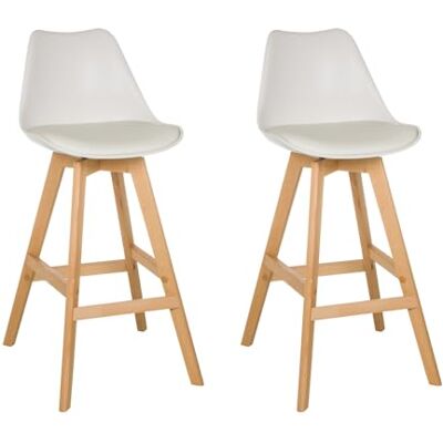 hjh LIVING Barstol SCANDI HIGH Plast Vit hjh LIVING Barstol SCANDI HIGH Plast Vit