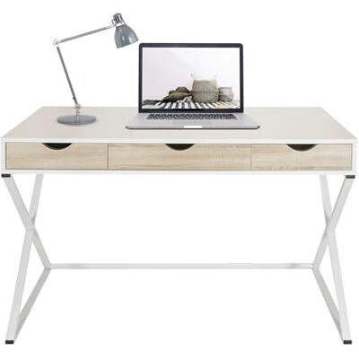 hjh OFFICE EASY FLOW III - Vit / Ek Skrivbord 120x50 cm hjh OFFICE EASY FLOW III - Vit / Ek Skrivbord 120x50 cm