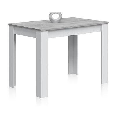 duehome Fast sidobord, matbord eller kök, vit finish Artik och cement, modell Dina, mått: 109 cm (B) x 67 cm (höjd) x 78 cm (H) duehome Fast sidobord, matbord eller kök, vit finish Artik och cement, modell Dina, mått: 109 cm (B) x 67 cm (höjd) x 78 cm (H)