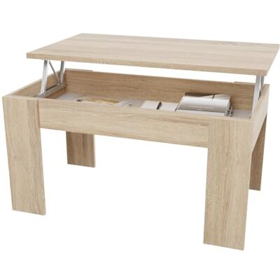 amuéblate online Upphöjt soffbord, vardagsrum eller matbord, finish i Cambria, mått: 90 cm (bredd) x 50 cm (höjd) x 46–57 cm (H) amuéblate online Upphöjt soffbord, vardagsrum eller matbord, finish i Cambria, mått: 90 cm (bredd) x 50 cm (höjd) x 46–57 cm (H)