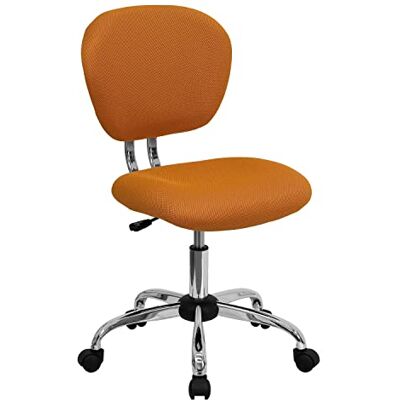 Flash Furniture Flash Möbler Beverly Mid-Back Orange Mesh Vadderad Svängbar Uppgift Kontorsstol med Krombas Flash Furniture Flash Möbler Beverly Mid-Back Orange Mesh Vadderad Svängbar Uppgift Kontorsstol med Krombas