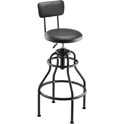 VEVOR Shop Pall med ryggstöd pneumatisk garagesittpall 136 kg kapacitet Justerbar höjd rullstol med 360° vridbar vadderad, för garage, butik och bilreparation, svart VEVOR Shop Pall med ryggstöd pneumatisk garagesittpall 136 kg kapacitet Justerbar höjd rullstol med 360° vridbar vadderad, för garage, butik och bilreparation, svart