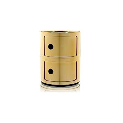 Kartell Componibili, 2 element, guld, rund bas Kartell Componibili, 2 element, guld, rund bas