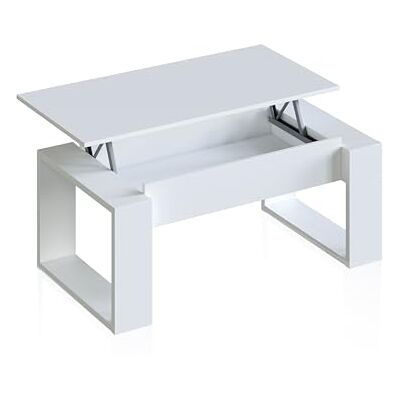 duehome Upphöjt soffbord, vardagsrumsbord, sidobord, Neo-modell, finish i vit artik, mått: 105 cm (L) x 55 cm (B) x 45–54 cm (H) duehome Upphöjt soffbord, vardagsrumsbord, sidobord, Neo-modell, finish i vit artik, mått: 105 cm (L) x 55 cm (B) x 45–54 cm (H)
