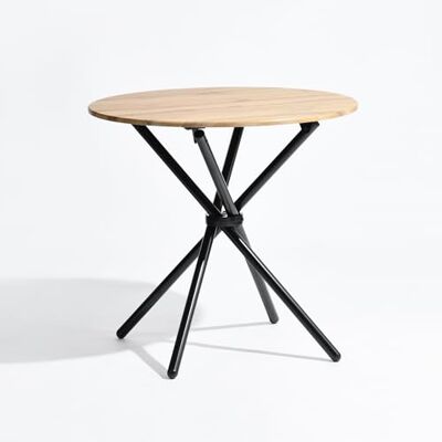 39F FURNITURE DREAM Matbord modern design träeffekt korsade runda ben, mörk ek, 80 x 80 x 75 cm, MDF, 80 x 80 x 75 cm 39F FURNITURE DREAM Matbord modern design träeffekt korsade runda ben, mörk ek, 80 x 80 x 75 cm, MDF, 80 x 80 x 75 cm