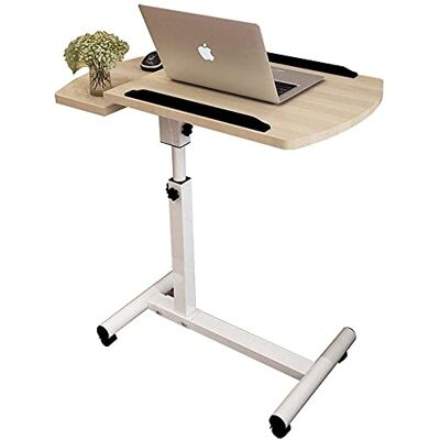 BAKAJI Skrivbord Arbetsbord Dörr PC Dator Justerbar Höjd Sidobord Säng Soffa Träskiva MDF Lutbar Metallram Hem Kontor Modern Design 60 x 40 x 96 cm BAKAJI Skrivbord Arbetsbord Dörr PC Dator Justerbar Höjd Sidobord Säng Soffa Träskiva MDF Lutbar Metallram Hem Kontor Modern Design 60 x 40 x 96 cm
