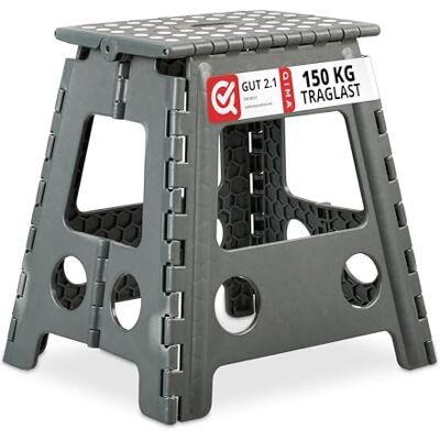 Relaxdays Fällbar pall vikbar, campingpall, stor badpall, upp till 150 kg, plast, HBT: 39 x 39 x 32 cm, ljusgrå, grå, vit Relaxdays Fällbar pall vikbar, campingpall, stor badpall, upp till 150 kg, plast, HBT: 39 x 39 x 32 cm, ljusgrå, grå, vit