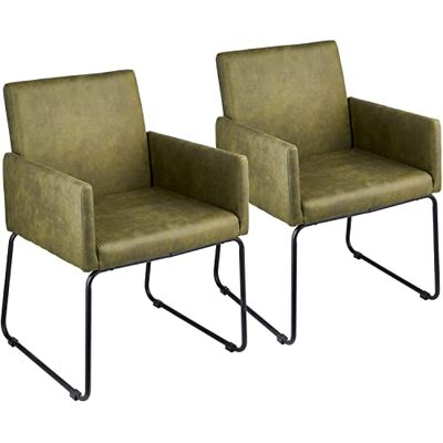 HeYork Uppsättning av 2 matrumsstolar köksstol klädselstol armstöd köksstol klädselstol vardagsrumsstol 2 x stol retro design fåtölj matstol vardagsrumsstol metallben HeYork Uppsättning av 2 matrumsstolar köksstol klädselstol armstöd köksstol klädselstol vardagsrumsstol 2 x stol retro design fåtölj matstol vardagsrumsstol metallben
