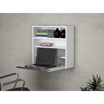 moebel17 Alphamoebel 4234 Violin skrivbord, datorbord, arbetsbord, kontorsbord, skrivbordsbord, vit PC-bord, väggmontering, med hylla, 64 x 60 x 24 cm moebel17 Alphamoebel 4234 Violin skrivbord, datorbord, arbetsbord, kontorsbord, skrivbordsbord, vit PC-bord, väggmontering, med hylla, 64 x 60 x 24 cm