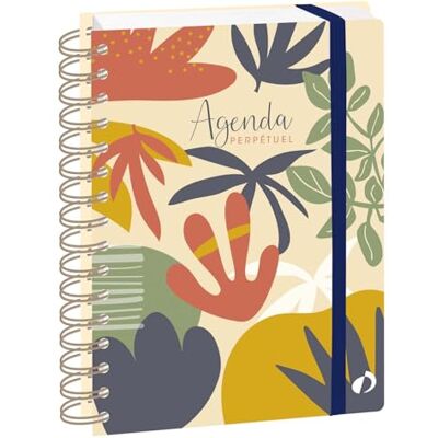 QUO VADIS Perpetual Agenda Spiralé horisontell vecka fransk evig flerfärgad 15 x 21 cm vitt papper fransk tillverkning QUO VADIS Perpetual Agenda Spiralé horisontell vecka fransk evig flerfärgad 15 x 21 cm vitt papper fransk tillverkning