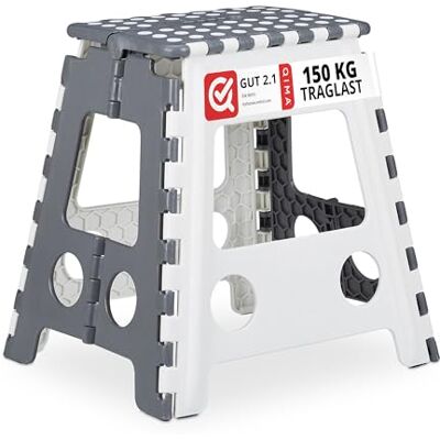 Relaxdays Fällbar pall vikbar, set om 10, campingpall, badpall, upp till 150 kg, plast, HBT: 39 x 39 x 32 cm, grå/vit, 39 x 39 x 32 cm Relaxdays Fällbar pall vikbar, set om 10, campingpall, badpall, upp till 150 kg, plast, HBT: 39 x 39 x 32 cm, grå/vit, 39 x 39 x 32 cm