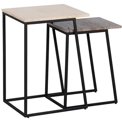 BigBuy Home Sidobord 45 x 35 x 63,5 cm Brun Gräddjärn Marmor (2 enheter) BigBuy Home Sidobord 45 x 35 x 63,5 cm Brun Gräddjärn Marmor (2 enheter)