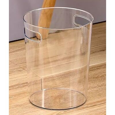 IPEA Transparent papperskorg i plast 22 x 19 cm Minimal och elegant design återvinningspapper kasta papperskorg för kontor, hem, sovrum papperskorg för skrivbord, bord IPEA Transparent papperskorg i plast 22 x 19 cm Minimal och elegant design återvinningspapper kasta papperskorg för kontor, hem, sovrum papperskorg för skrivbord, bord