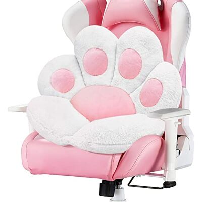 MOONBEEKI QYA Katttass-kudde, bekväm kawaii-stol, plyschkuddar, form, lat kudde för spelstol, 71 cm x 61 cm, mysigt golv, söt stol, Kawaii för flickarbetare, present, matsal, sovrum, dekoration, vit MOONBEEKI QYA Katttass-kudde, bekväm kawaii-stol, plyschkuddar, form, lat kudde för spelstol, 71 cm x 61 cm, mysigt golv, söt stol, Kawaii för flickarbetare, present, matsal, sovrum, dekoration, vit