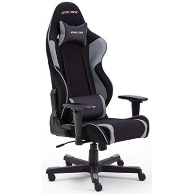 Robas Lund DX Racer R2 Kontorsstol, Svart, Grå, 65 x 125 x 68 cm Robas Lund DX Racer R2 Kontorsstol, Svart, Grå, 65 x 125 x 68 cm