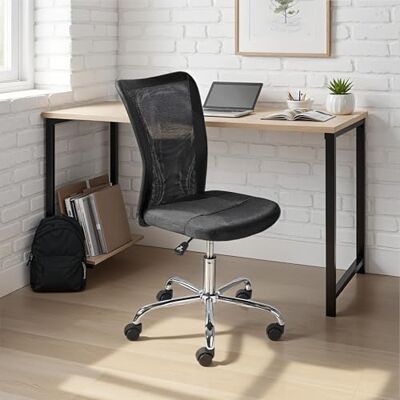 Inter Link – skrivbordsstol för barn – ergonomisk snurrstol – justerbar höjd – förkromad metallfot – ventilerande mesh-tygöverdrag – roterbar 360° – svart – bonnie Inter Link – skrivbordsstol för barn – ergonomisk snurrstol – justerbar höjd – förkromad metallfot – ventilerande mesh-tygöverdrag – roterbar 360° – svart – bonnie