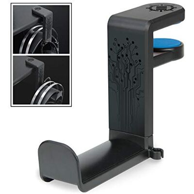 ENHANCE Spel- eller musikheadset med 360 graders vridbar arm, universalformat fästklämma för bord och skrivbord med inbyggd kabelförvaring svart ENHANCE Spel- eller musikheadset med 360 graders vridbar arm, universalformat fästklämma för bord och skrivbord med inbyggd kabelförvaring svart