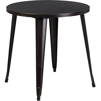 Flash Furniture 30 tum rund metall inomhus utomhus bord samtida 77.47 x 77.47 x 12.7 cm Black/Antique Gold Flash Furniture 30 tum rund metall inomhus utomhus bord samtida 77.47 x 77.47 x 12.7 cm Black/Antique Gold