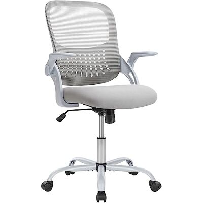 Sweetcrispy Kontorsstol ergonomisk, skrivbordsstol med ländryggsstöd, höjdjusterbar stol, kontorsstolar med armstöd, kontorsstol, lämplig för kontor och sovrum Sweetcrispy Kontorsstol ergonomisk, skrivbordsstol med ländryggsstöd, höjdjusterbar stol, kontorsstolar med armstöd, kontorsstol, lämplig för kontor och sovrum