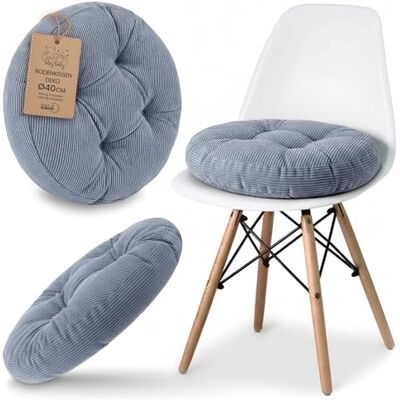 Amazinggirl Sittdyna Rund 40 cm i Manchester mjuk bekväm stabil Stolsdyna för stol kontorsstol bänk pall golvdyna sittunderlag inomhus mjuk bekväm stabil skön Jeansblå Amazinggirl Sittdyna Rund 40 cm i Manchester mjuk bekväm stabil Stolsdyna för stol kontorsstol bänk pall golvdyna sittunderlag inomhus mjuk bekväm stabil skön Jeansblå
