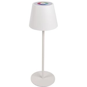 Velamp Josephine uppladdningsbar LED-bordslampa IP44 – 200 lumen, touchdimmer, vitt och RGB-ljus, 10 timmars batteritid, vit färg Velamp Josephine uppladdningsbar LED-bordslampa IP44 – 200 lumen, touchdimmer, vitt och RGB-ljus, 10 timmars batteritid, vit färg