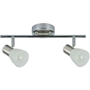 PRENDELUZ 2 x E14 grenuttag i krom/nickel, mått 16 x 36,5 x 10 cm, perfekt för dekorativ och funktionell belysning inomhus. PRENDELUZ 2 x E14 grenuttag i krom/nickel, mått 16 x 36,5 x 10 cm, perfekt för dekorativ och funktionell belysning inomhus.