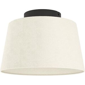 EGLO Taklampa Febres, Taklampa Av Boucléväv, Vardagsrumslampa Av Metall I Svart Och Textil I Vitt, E27 Sockel, Ø 35 Cm EGLO Taklampa Febres, Taklampa Av Boucléväv, Vardagsrumslampa Av Metall I Svart Och Textil I Vitt, E27 Sockel, Ø 35 Cm