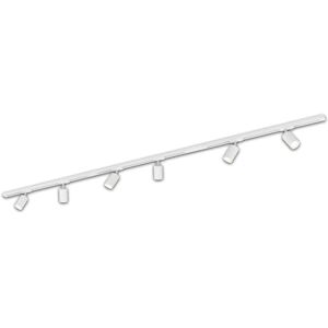 BRILONER Komplett skensystem, 6 x GU10 vridbara spotlights, strömförsörjning, takskensystem, spotlight, spotlight, 2,25 m, vit BRILONER Komplett skensystem, 6 x GU10 vridbara spotlights, strömförsörjning, takskensystem, spotlight, spotlight, 2,25 m, vit