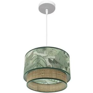 VoltShine Kongo 30D Socalo-hänge med 1xE27 socalo i en elegant vit och grön-naturlig finish. Perfekt för att lysa upp alla utrymmen i ditt hem med stil. VoltShine Kongo 30D Socalo-hänge med 1xE27 socalo i en elegant vit och grön-naturlig finish. Perfekt för att lysa upp alla utrymmen i ditt hem med stil.