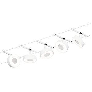 Paulmann 94477 LED-repssystem Circle grundset 5x400lm inkl. 5x5 W Varmvit Mattvit, krom Plast, metall Belysningssystem 3000 K Paulmann 94477 LED-repssystem Circle grundset 5x400lm inkl. 5x5 W Varmvit Mattvit, krom Plast, metall Belysningssystem 3000 K
