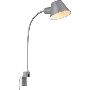 BRILONER Sänglampa flexibel, sänglampa justerbar, växelströmbrytare, 1x E27 uttag max. 10 Watt, inkl. kabel, krom matt, 63 cm BRILONER Sänglampa flexibel, sänglampa justerbar, växelströmbrytare, 1x E27 uttag max. 10 Watt, inkl. kabel, krom matt, 63 cm