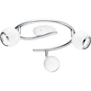 EGLO LED-taklampa Bimeda, 3 ljuskällor, takspotlights av metall i vitt och krom, vardagsrumslampa, spotlights inklusive GU10-lampor, varmvit EGLO LED-taklampa Bimeda, 3 ljuskällor, takspotlights av metall i vitt och krom, vardagsrumslampa, spotlights inklusive GU10-lampor, varmvit