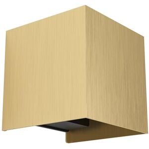 EGLO LED Vägglampa Inside Valmontone, Vägglampa Kub, Indirekt Uppåt Och Nedåtriktad Belysning, Väggspotlight För Sovrum Och Vardagsrum, Metall I Mässing, Varmvit, 10 X 10 Cm EGLO LED Vägglampa Inside Valmontone, Vägglampa Kub, Indirekt Uppåt Och Nedåtriktad Belysning, Väggspotlight För Sovrum Och Vardagsrum, Metall I Mässing, Varmvit, 10 X 10 Cm