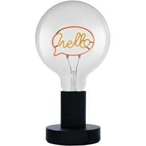 OSRAM 1906 Letter LED-bordslampa med Hello-text, neon, 1,2 W, E27, svart, varmvit, textilkabel OSRAM 1906 Letter LED-bordslampa med Hello-text, neon, 1,2 W, E27, svart, varmvit, textilkabel